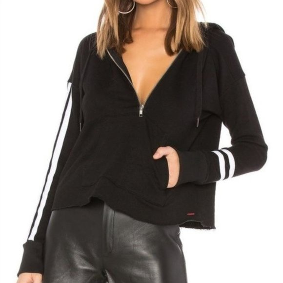 N:PHILANTHROPY  Zip Front Crop Hoodie Black / Green / White - NWT - Size Small - Picture 1 of 4